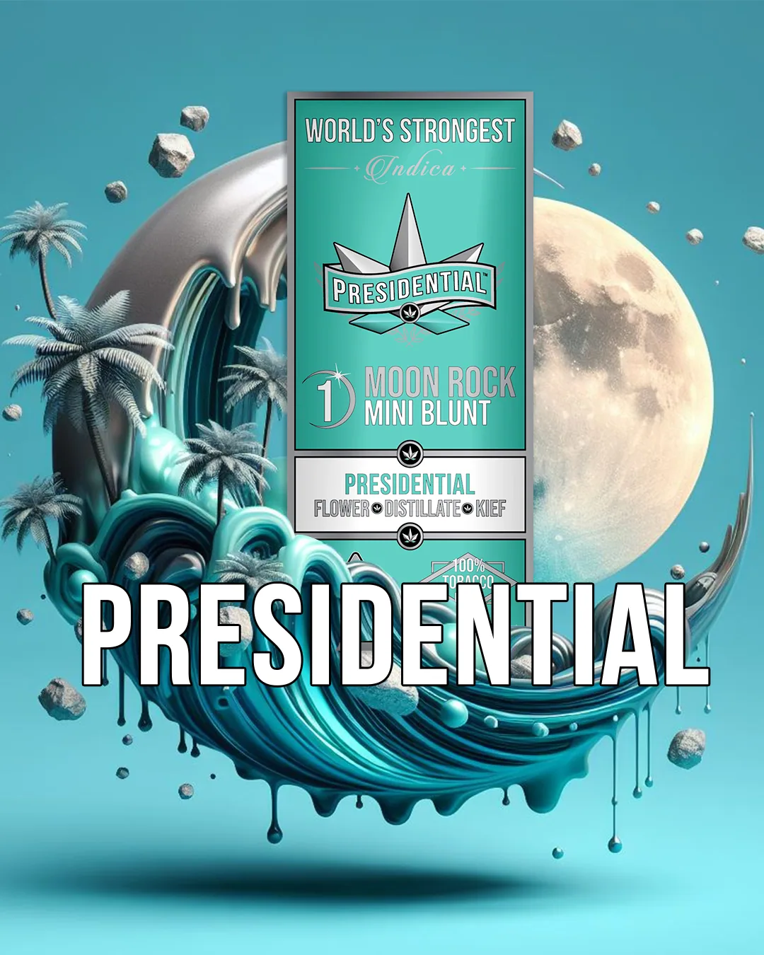 Presidential Classic single mini blunt packaging alternate edition 2 with illustrated label artwork